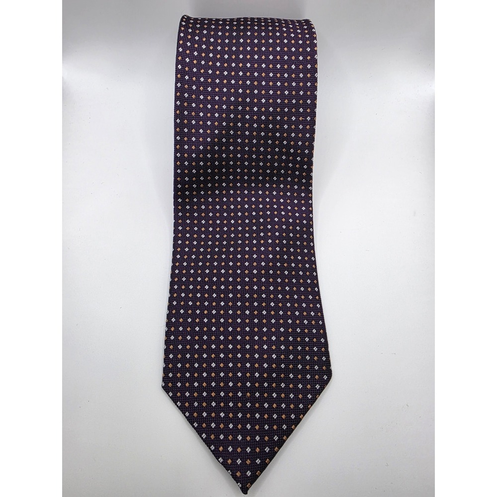 Jos A BANK EXECUTIVE COLLECTION Mens Silk Tie Purple Geometric‎ Pattern Business